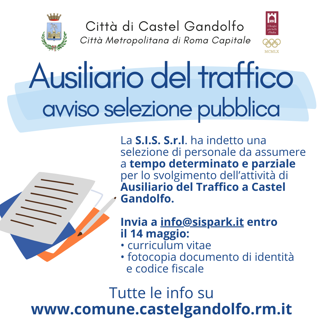 Comune Castel Gandolfo_Avviso Ausiliario del Traffico