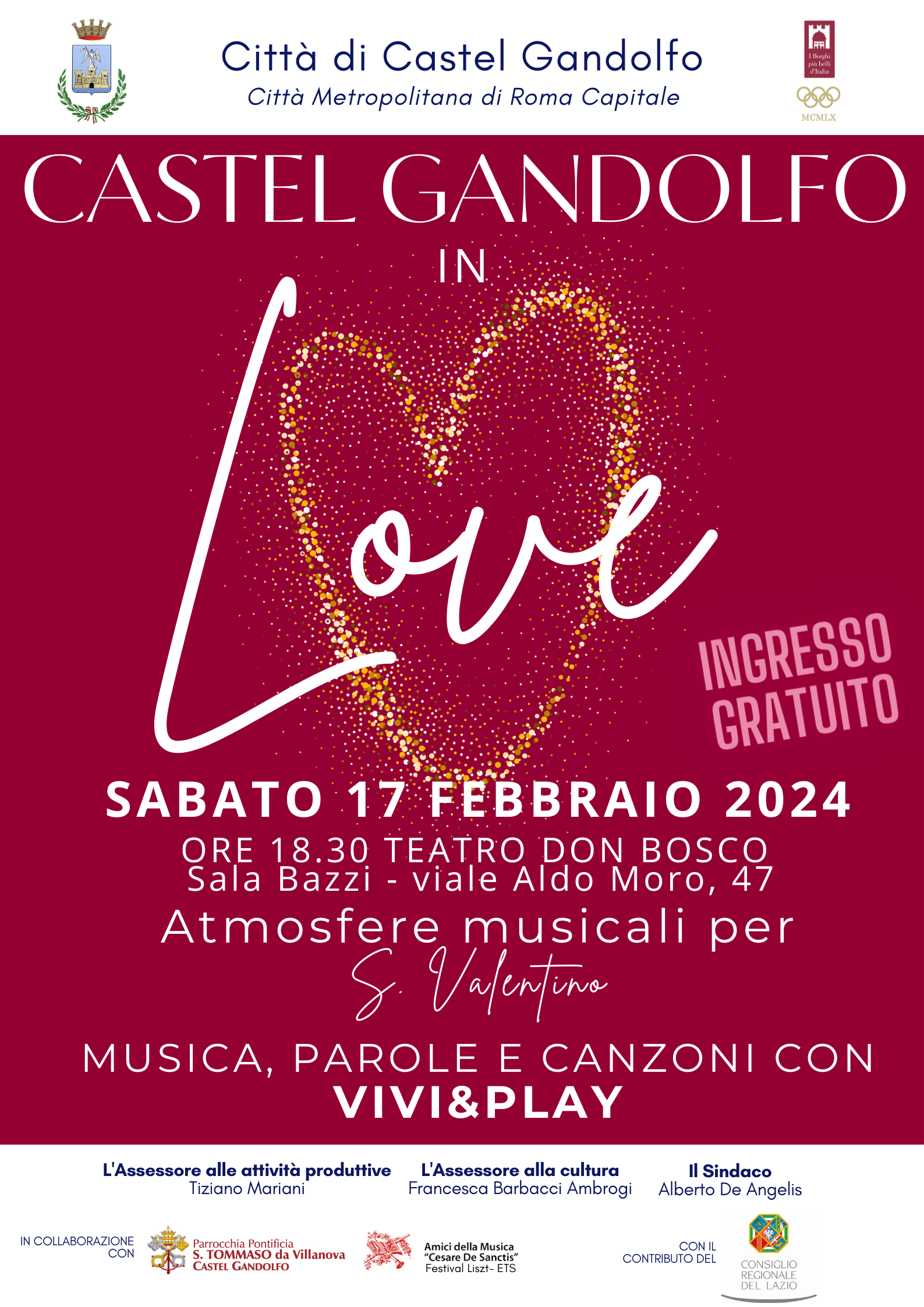 Manifesto Castel Gandolfo 17 febbraio
