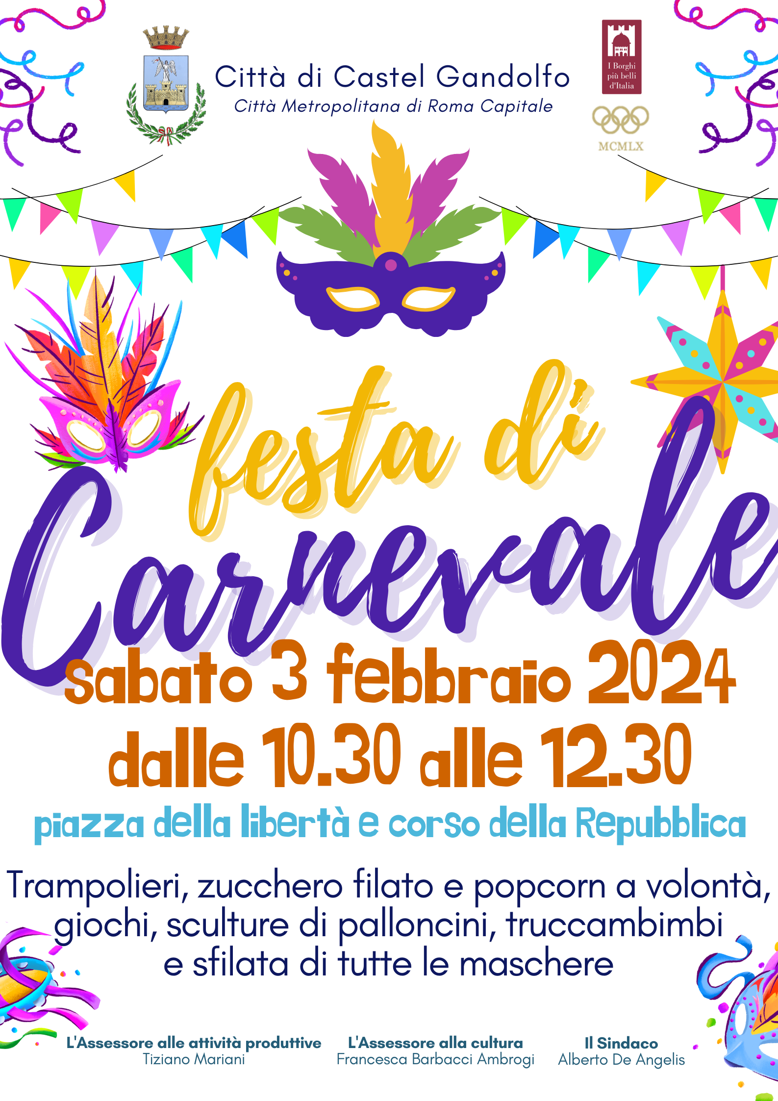 Manifesto Castel Gandolfo Carnevale 2024