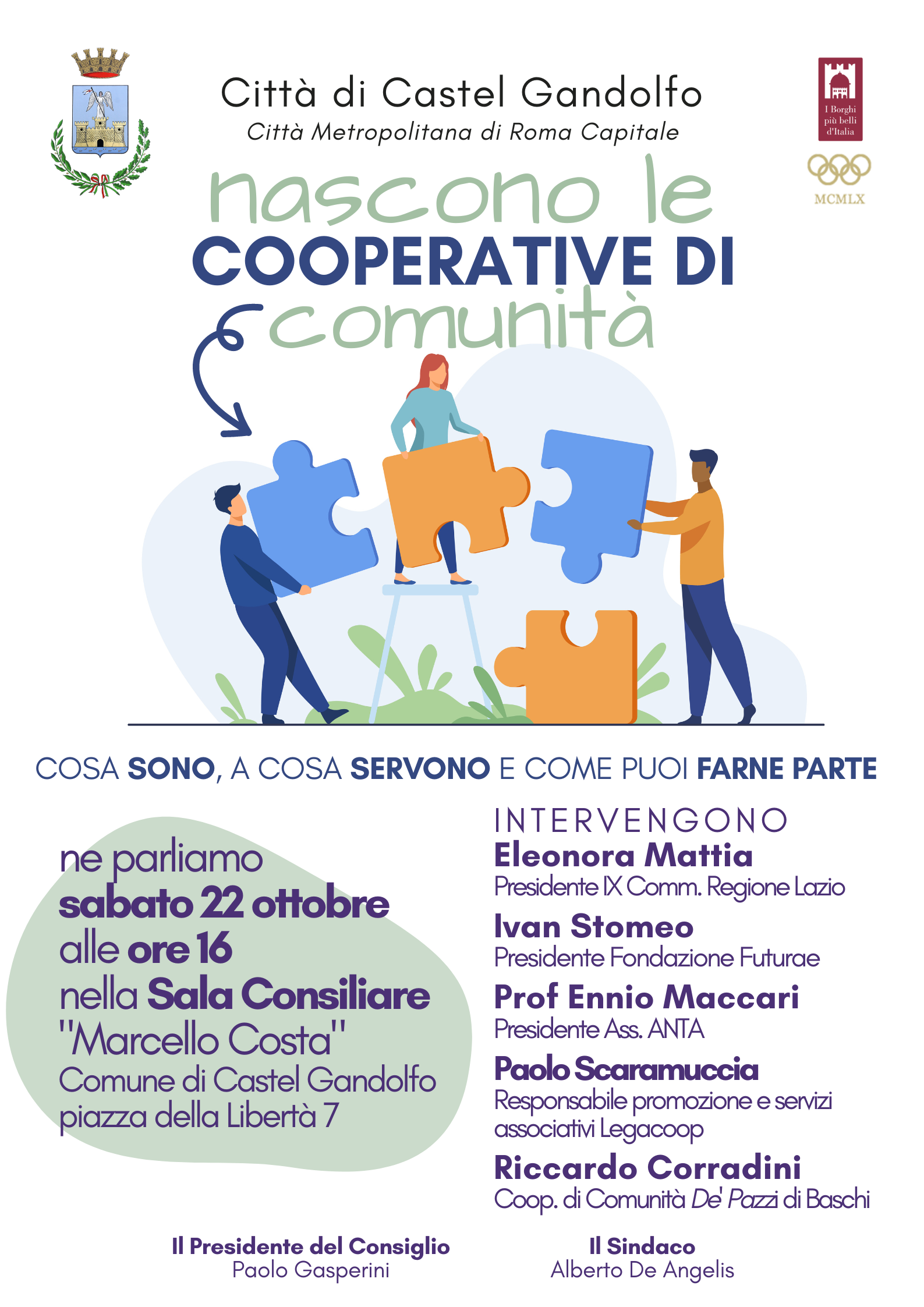 Manifesto Castel Gandolfo cooperative comunità